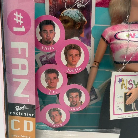 Barbie NSYNC Fan Doll y2k vintage Barbie, with CD. Bucket hat. Collectors cards - Picture 3 of 13